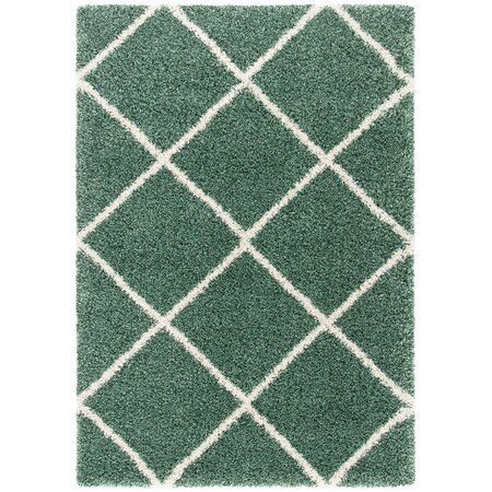 Safavieh 8 x 10 ft. Hudson Shag Contemporary Rectangle Rug; Green & Ivory SGH281Y-8